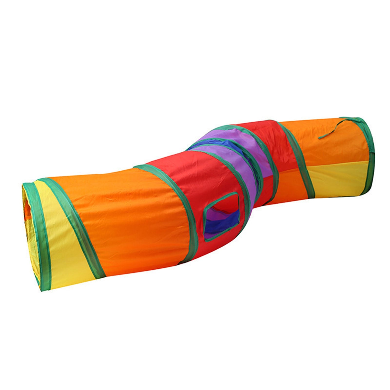 Cats Hideout Tunnels Rainbow Foldable Polyester Pets Training Interactive Fun Toy Tunnel With Hanging Ball Pet Self-playing Toy - thepetsupplyhaven